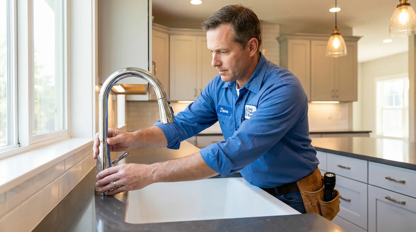 Kitchen faucet installation by Johns Plumbing LLC in Luling